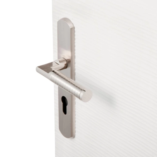 1 poignée de porte Eden trou de cylindre INSPIRE, zinc entraxe 195 mm