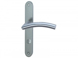 2 poignées de porte Margaud condamnation et décondamnation INSPIRE, inox entraxe 195 mm