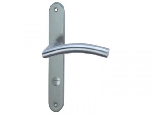 2 poignées de porte Margaud condamnation et décondamnation INSPIRE, inox entraxe 195 mm