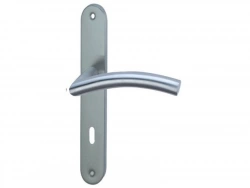 2 poignées de porte Margaud trou de clé INSPIRE, inox entraxe 195 mm