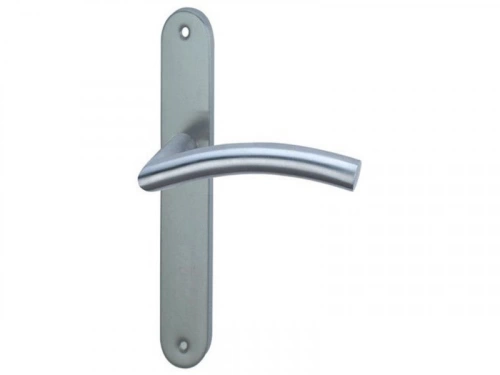 2 poignées de porte Margaud sans trou INSPIRE, inox entraxe 195 mm