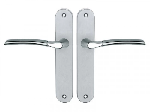 2 poignées de porte Eina sans trou INSPIRE, zamak entraxe 195 mm