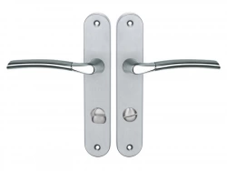 2 poignées de porte Eina condamnation et décondamnation INSPIRE, zamak, 195 mm