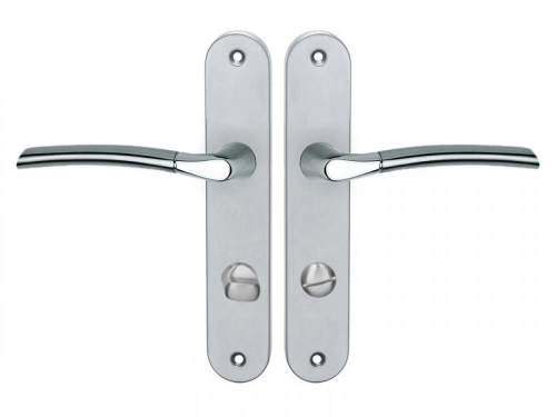 2 poignées de porte Eina condamnation et décondamnation INSPIRE, zamak, 195 mm