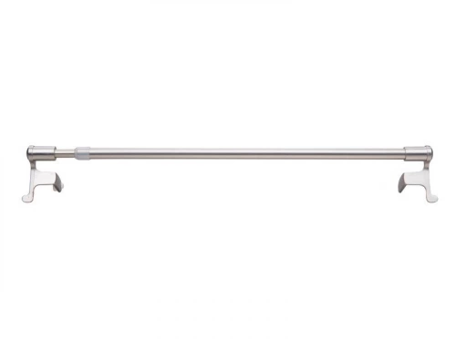 Kit tringle sans perçage diam. 7/9 mm gris mat 80/110 cm métal