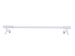 Kit Tringle Helix Diam. 7/9 Mm Blanc Brillant 50/80 Cm Métal