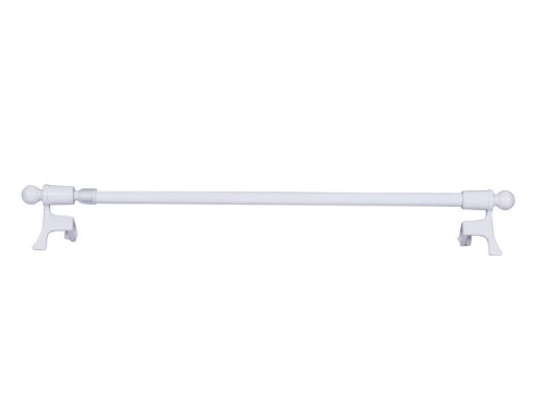 Kit Tringle Helix Diam. 7/9 Mm Blanc Brillant 50/80 Cm Métal