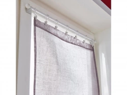 Barre De Vitrage Cosy Blanc Brossé, Diam. 8/10 Mm De 70 À 120 Cm Inspire
