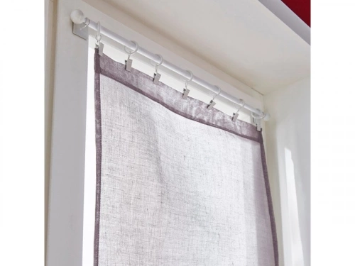 Barre De Vitrage Cosy Blanc Brossé, Diam. 8/10 Mm De 70 À 120 Cm Inspire
