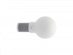 Lot De 2 Embouts Inspire, Blanc Mat Cosy, Pour Barre De Vitrage Diam.8/10 Mm