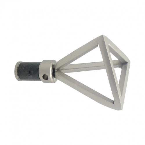 2 embouts pour tringle à rideau, Diam.8 / 10 mm, nickel Design, INSPIRE
