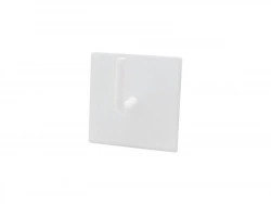 Lot de 2 supports sans perçage barre de vitrage, INSPIRE, 10 mm blanc mat