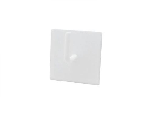 Lot de 2 supports sans perçage barre de vitrage, INSPIRE, 10 mm blanc mat