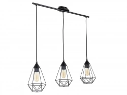 Suspension, E27 Style Industriel Byron D17.5 Métal Noir 3 X 60 W Inspire