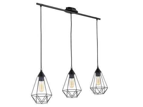 Suspension, E27 Style Industriel Byron D17.5 Métal Noir 3 X 60 W Inspire