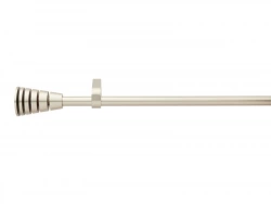 Kit de tringle à rideau Comete pomo Diam. 16/19 mm Acier mat 160 à 300 cm