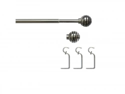 Kit de tringle à rideau Comete boule Diam.16/19 mm Acier mat 160 à 300 cm