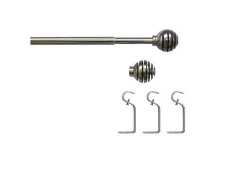 Kit de tringle à rideau Comete boule Diam.16/19 mm Acier mat 160 à 300 cm