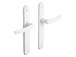 2 Poignées De Porte Sans Trou Inspire, Acier, Blanc, 195 Mm