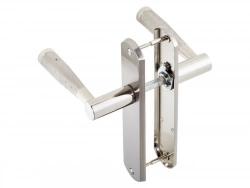 2 Poignées De Porte Nine Sans Trou Inspire, Zinc Entraxe 165 Mm