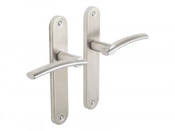 2 poignées de porte Marion sans trou INSPIRE, inox entraxe 195 mm