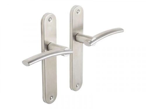 2 poignées de porte Marion sans trou INSPIRE, inox entraxe 195 mm