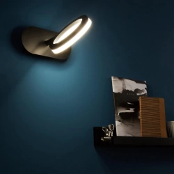 Spot patère module led, métal noir, INSPIRE Iring