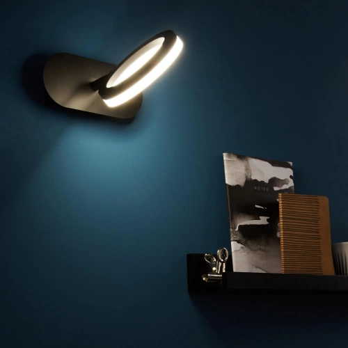 Spot patère module led, métal noir, INSPIRE Iring
