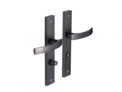 2 poignées de porte Louna condamnation/décondamnation INSPIRE, aluminium, 195mm