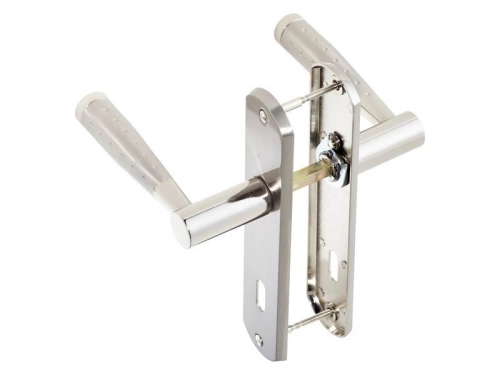 2 Poignées De Porte Nine Trou De Clé Inspire, Zinc Entraxe 165 Mm