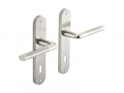 2 poignées de porte Sophie trou de clé INSPIRE, zamak entraxe 165 mm