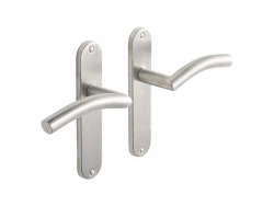 2 poignées de porte Margaud sans trou INSPIRE, inox entraxe 165 mm