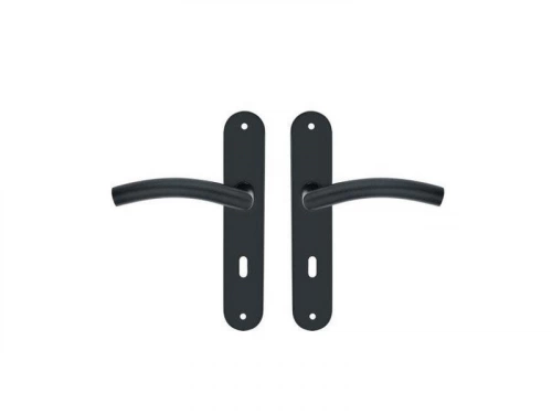 2 poignées de porte Margaud trou de clé INSPIRE, inox entraxe 195 mm