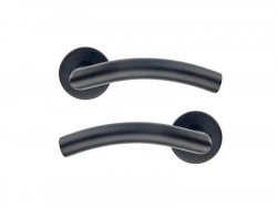 2 poignées sur rosace Margaud INSPIRE, inox mat inoxydable noir mat