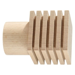 Embout carré strié Design, chêne clair naturel Diam.28 mm