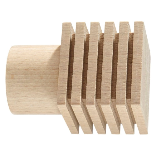 Embout carré strié Design, chêne clair naturel Diam.28 mm