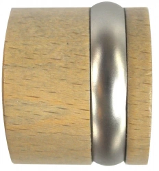 Lot de 2 embouts bouchon Design, chêne clair naturel Diam.28 mm