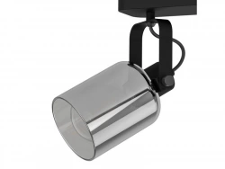 Barre 2 spots E27 PARADOXE verre fumé noir INSPIRE