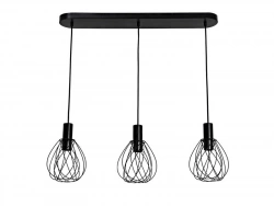 Suspension 3x e27 métal noir mat INSPIRE Merone D.18 cm