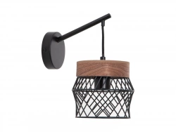 Applique, design métal noir/bois INSPIRE Kanel