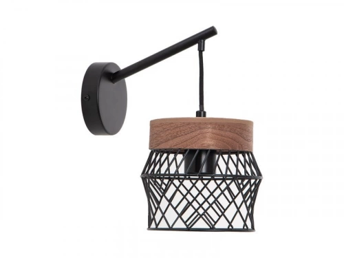 Applique, design métal noir/bois INSPIRE Kanel