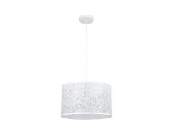 Suspension 1x e27 fer blanc mat INSPIRE Frella D.38 cm