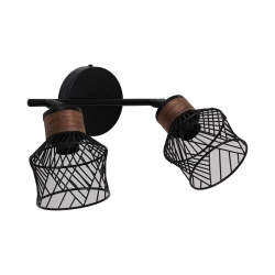 Rampe 2 spots, design, métal noir e27, INSPIRE Kanel