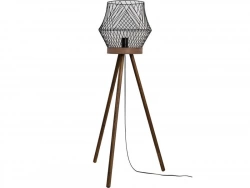 Lampadaire trépied, design bois, INSPIRE Kanel, H.114cm
