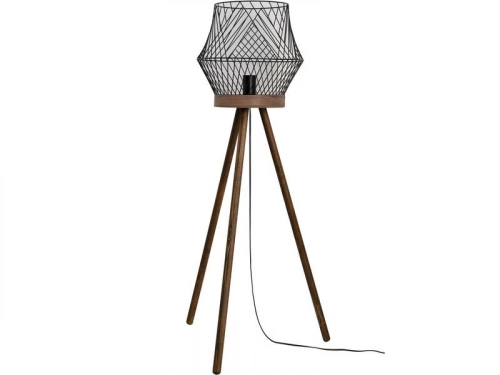 Lampadaire trépied, design bois, INSPIRE Kanel, H.114cm