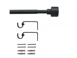 Kit de tringle a rideau Duplo Diam.16 mm Noir fonce 120-210 cm