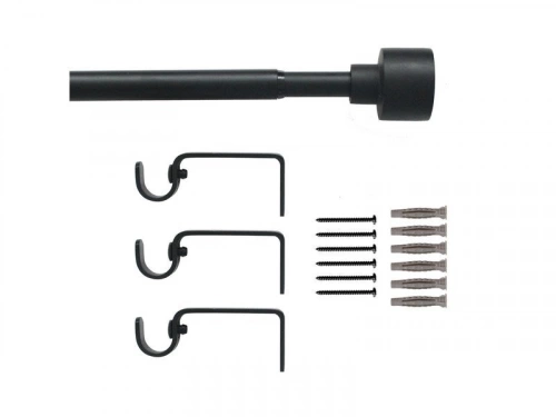 Kit de tringle a rideau Duplo Diam.16 mm Noir fonce 160-300 cm