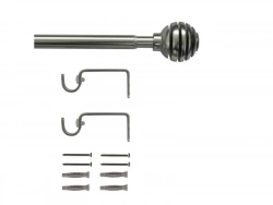 Kit de tringle à rideau Elip Diam.16/19 mm Nickel mat 120-210 cm