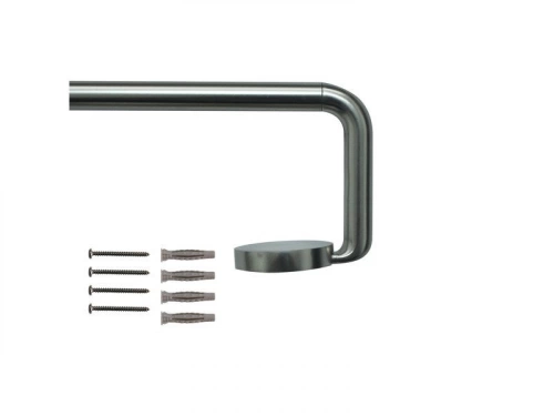Kit de tringle à rideau Sombrio Diam.16/19 mm Acier mat 120-210 cm