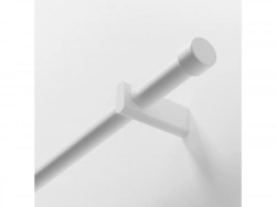 Kit de tringle a rideau Taiga Diam.28 mm Blanc mat 180 cm